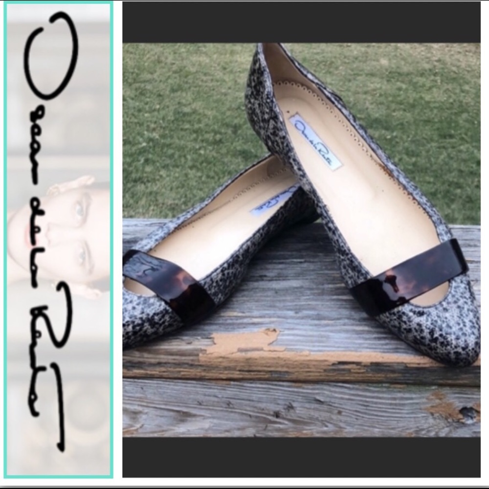 Oscar de la renta textured ballet flats